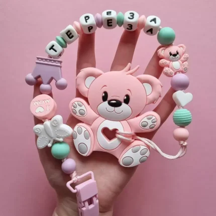 Іменний гризунець - Ведмедик Ведмедик плюшевий - Рожевий кварц