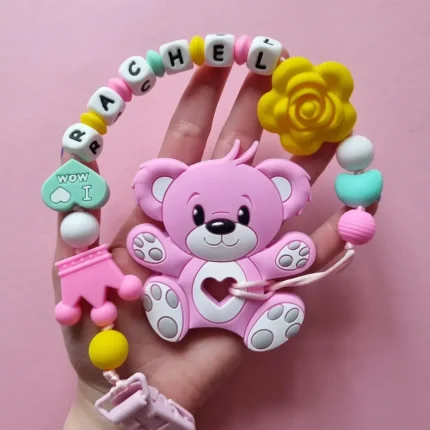 Іменний гризунець - Ведмедик Ведмедик плюшевий - Рожевий пастельний